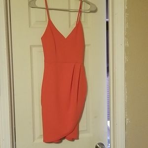 Orange Spaghetti Strap Dress